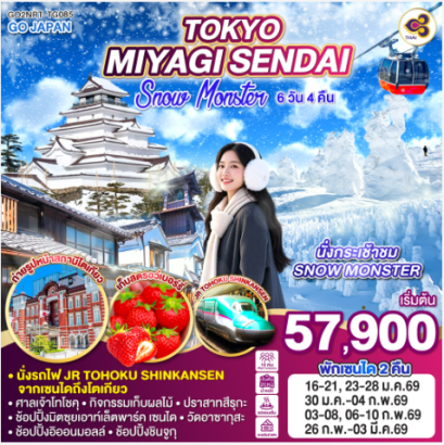 TOKYO MIYAGI SENDAI SNOW MONSTER 6D 4N-TG