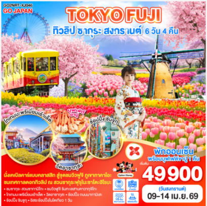 TOKYO FUJI ทิวลิป ซากุระ สงกรานต์ 6D 4N-XJ