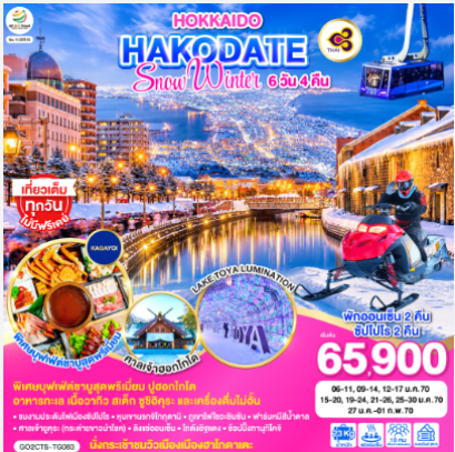 HOKKAIDO HAKODATE SNOW WINTER 6D 4N - TG