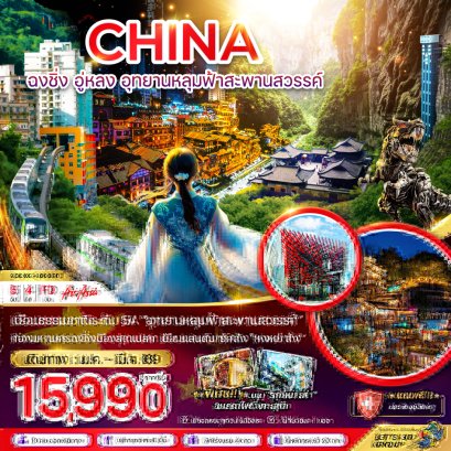 ฉงชิ่ง อู่หลง อุทยานหลุมฟ้าสะพานสวรรค์ 5 วัน 4 คืน-FD