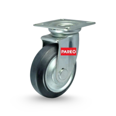 Bánh xe cao su đen Nhật Bản càng xoay - Pareo