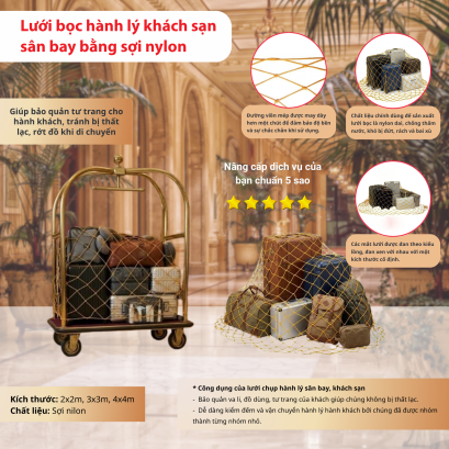 Lưới bọc hành lý cho khách sạn, sân bay và khu nghỉ dưỡng | Happy Move