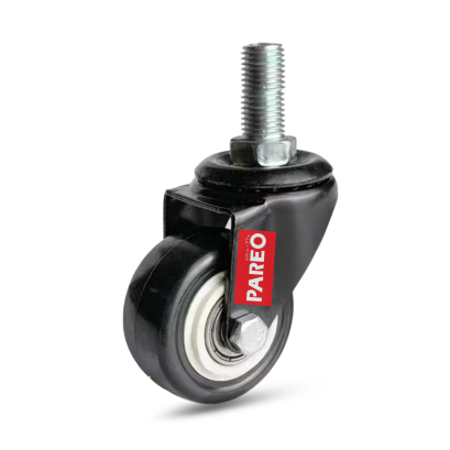 B&aacute;nh xe PVC 50mm cọc v&iacute;t m&agrave;u đen - h&atilde;ng Pareo