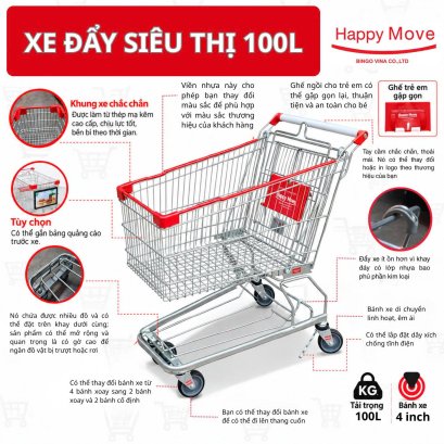 Xe đẩy hang siêu thị