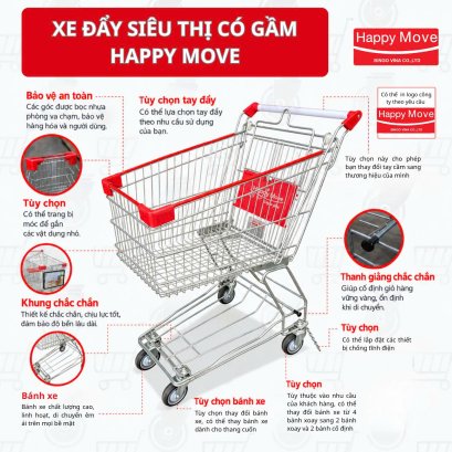 Xe đẩy h&agrave;ng si&ecirc;u thị 75L