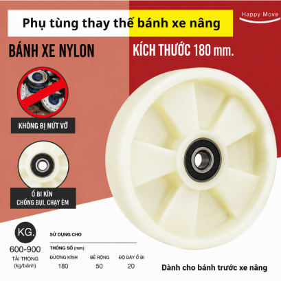B&aacute;nh xe n&acirc;ng tay Nylon 180x50mm , b&aacute;nh xe n&acirc;ng, b&aacute;nh xe n&acirc;ng tay - Pareo