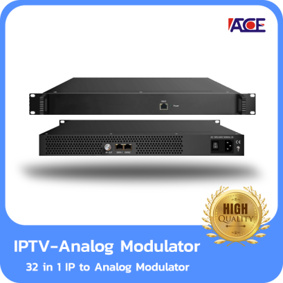 32 in 1 IP to Analog Modulator convert 32 IP Digital TV channels to 32 Analog TV channels
