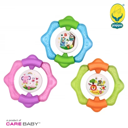 Spin water filled teether With Cartoon Pattern