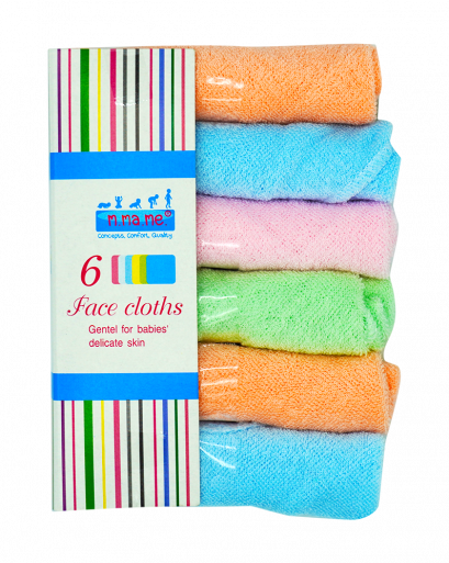 6 Pack m.ma.me. Cotton Hand & Face Towels