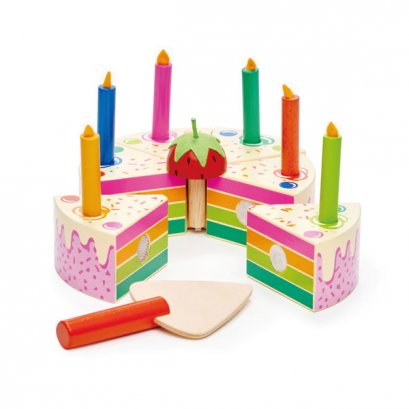 TENDER LEAF TOYS เค้กของเล่นวันเกิดสายรุ้ง Rainbow Birthday Cake (3y+)