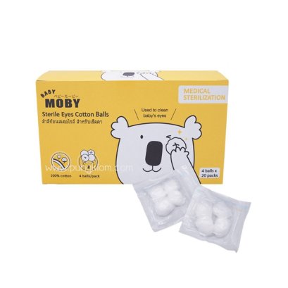 BABY MOBY  สำลีเช็ดตา สำลีก้อนสเตอไรส์