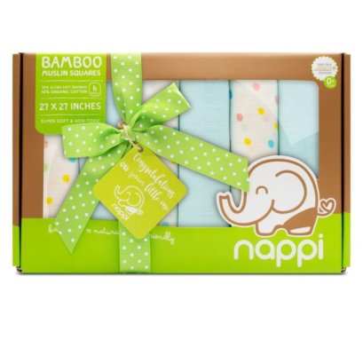 NAPPI ผ้าอ้อมเด็กสาลูใยไผ่ 27 นิ้ว (6 pcs.)
