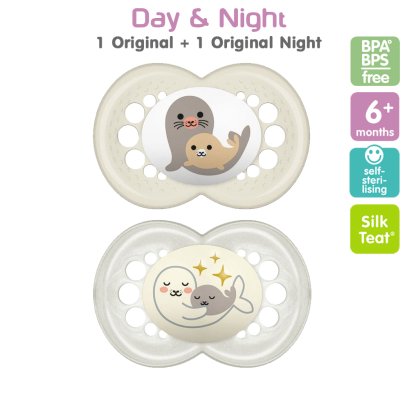 MAM Original จุกหลอกแพ็คคู่ Day & Night (6m+)