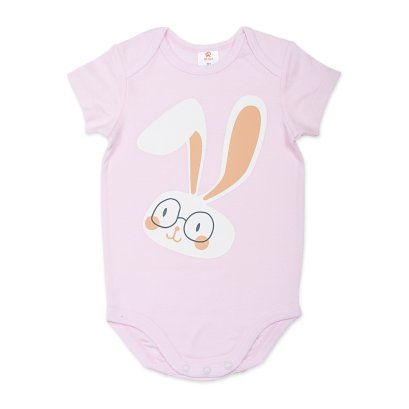 AUKA บอดี้สูทแขนสั้น Big Rabbit (0+)
