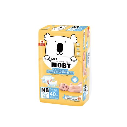 BABY MOBY ผ้าอ้อมสำเร็จรูป ชนิดเทป Size NB (0-5kg) (40 ชิ้น)