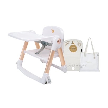 APRAMO FLIPPA เก้าอี้ทานข้าวพกพา White gold limited (รับน้ำหนัก 15 Kg) (6m+)