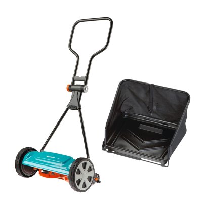 Gardena Classic Hand Cylinder Lawnmower 400 + Grass Catcher For Cylinder Mowers (04018-20+04029-20)