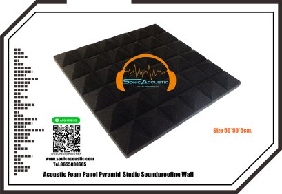 แผ่นกันเสียงสะท้อนโฟมซับเสียงลายพีละมิดSound Absorption Acoustic Panel