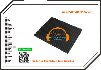 แผ่นกันเสียงสะท้อนลายรังไข่  Sound Absorption Acoustic Pane หนา1นิ้ว