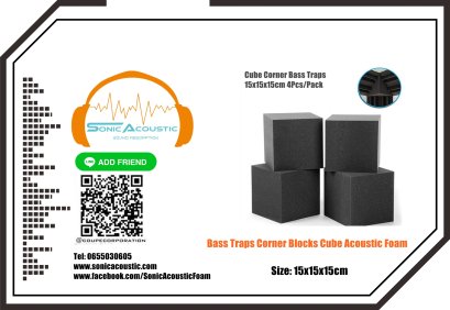 Bass Traps Corner Blocks Cube   โฟมซับเสียงเข้ามุมห้องทรงสี่เหลียม