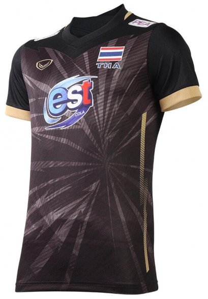 2022 Thailand National Team Thai Volleyball Jersey Shirt Player Black