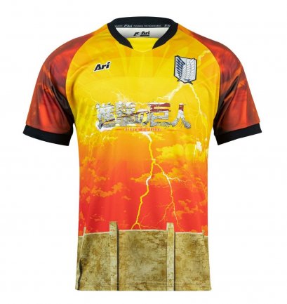 2023 AOT X Ari The Wall Jersey Genuine Football Soccer Jersey Shirt Sky Yellow Orange