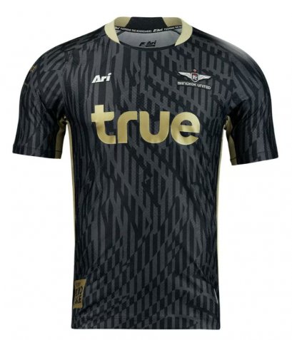 2023-24 Bangkok United Thailand Football Soccer League Jersey Shirt GK Black - Player Edition