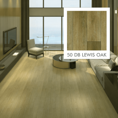 50 DB | LT by COTTO พื้นไวนิล LVT หนา 3 มม. สี LEWIS OAK รุ่น Dry Back Type