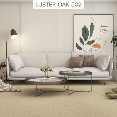 502 | LT by COTTO กระเบื้องยางลายก้างปลา หนา 7 มม. สี LUSTER OAK