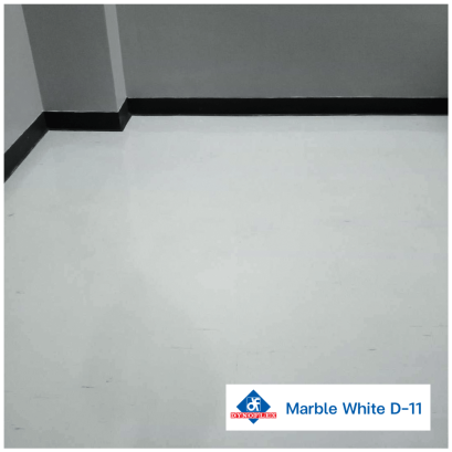 กระเบื้องยางสีขาว Marble White D-11