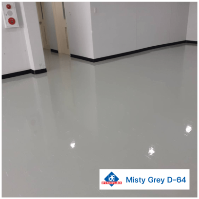 กระเบื้องยางสีเทาหม่น Misty Grey D-64