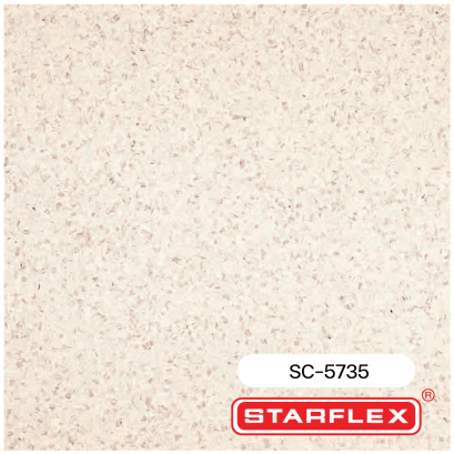 กระเบื้องยางลายหินขัดสีครีม Starflex SC-5735