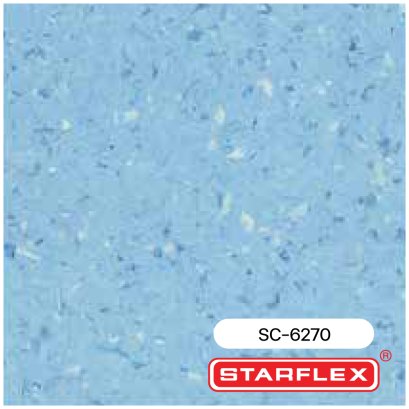 SC-6270 | STARFLEX กระเบื้องยางลายหินขัด หนา 2 มม. สีน้ำเงิน รุ่น STAR COLLECTION NEW