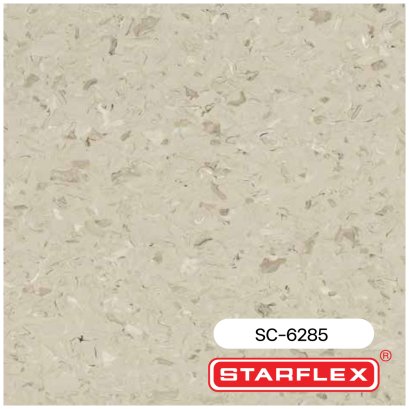 SC-6285 | STARFLEX กระเบื้องยางลายหินขัด หนา 2 มม. สีเบจเทา รุ่น STAR COLLECTION NEW