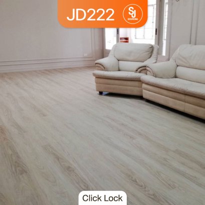 กระเบื้องยางไวนิลคลิ๊กล็อค Unix scg JD222 สี White Malt Oak