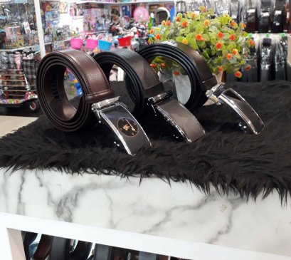 เข็มขัดหนังแท้หัวออโต้ล็อค1.3นิ้ว