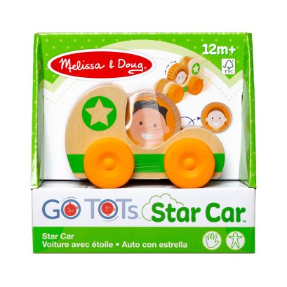 [Go tots 1-2Yrs] รุ่น 30748 รถ 1 คัน สีส้ม ลูกกลิ้งสองด้าน Melissa & Doug GO TOTs Star Cars