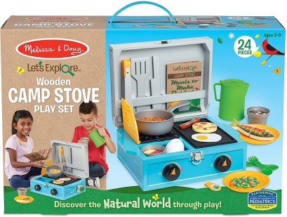 [Let's Explore!เล่นแค้มปิ้ง] รุ่น 30804 เล่นแค้มปิ้ง ทำอาหารกลางแจ้ง  Melissa & Doug Let's Explore Wooden Camp Stove Play Set