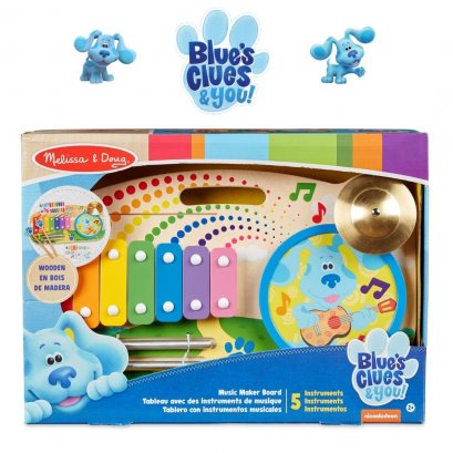 [New!! เครื่องดนตรี] รุ่น 33020 ชุดเครื่องดนตรี พกพา BLUE'S CLUES Melissa & Doug Blue's Clues & You! Wooden Music Maker Board รีวิวดีใน Amazon USA เสริมสร้างจินตนาการ ไม่เหมือนใคร