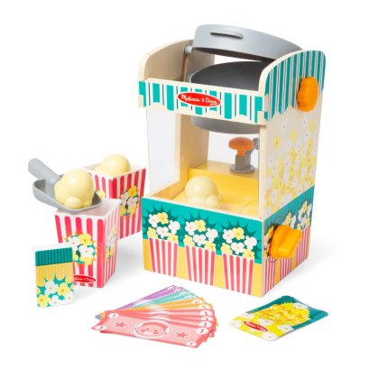 [20ชิ้น] รุ่น 92302 เล่นทำป๊อปคอร์น อุปกรณ์ครบ แบบนี้มียี่ห้อเดียว Melissa & Doug Fun at the Fair! Pop & Serve Popcorn Playset  อย่างดี Unique