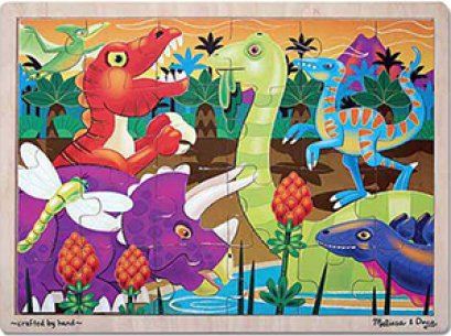 Melissa & Doug รุ่น 2936 Wooden Jigsaw Dinosaur History 24Pcs ชุดจิ๊กซอไม้ 24ชิ้น รุ่นไดโนเสาร์ ส่งเสริมให้มีทักษะรู้จักการคิดและมีสมาธิ