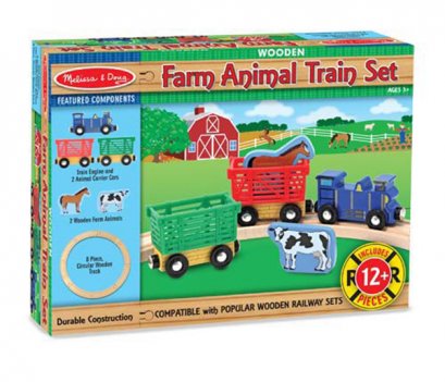 Melissa & Doug รุ่น 0644 ชุดรถไฟ พร้อมราง การเล่นสวมบทบาทอย่างมีจินตนาการ  Farm Animal Train Set
