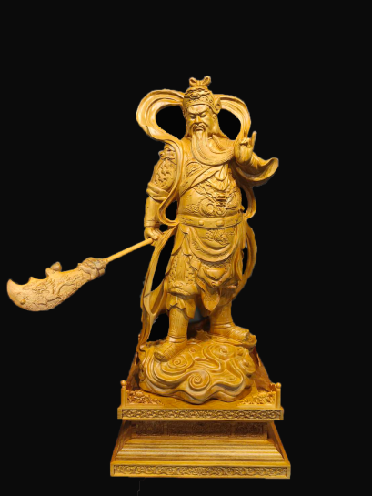 เทพเจ้ากวนอู ปางปราบมาร ยืนบัลลังก์ (สูง70cm)