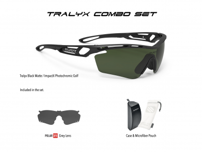 Tralyx Black Matte / ImpactX Photochromic Golf + Polar 3FX Combo Set