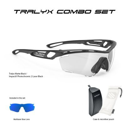 Tralyx Matte Black / ImpactX Photochromic 2 Laser Black + Multilaser Blue Set