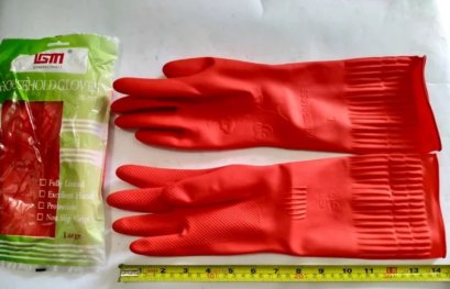 Sarung Tangan Kulit Latex Merk IGM Warna Merah