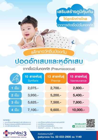 วัคซีนป้องกันโรคปอดอักเสบ และหูอักเสบ