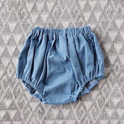 BOYS & GIRLS ELASTIC WAISTBAND DENIM BLOOMER / 100% COTTON DENIM