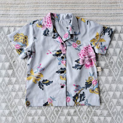 BOYS&GIRLS PEONY SHIRTS / 100% PRINTED COTTON