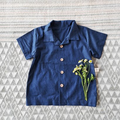 BOYS & GIRLS SHIRTS INDIGO DENIM / 100% COTTON